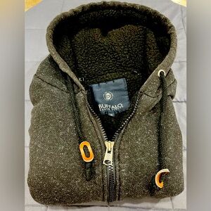 Men’s black and grey David Bitton Hoodie. XL